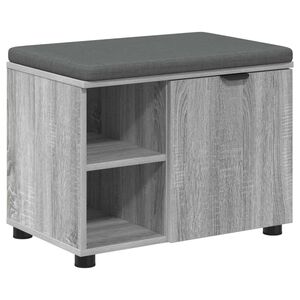 vidaXL Predsieňov&aacute; lavica s vank&uacute;&scaron;om Siv&aacute; Sonoma 60 x 38 x 46 cm