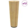 vidaXL Nohy n&aacute;bytku 12 ks Hned&aacute; &Oslash; 44 x 100 mm