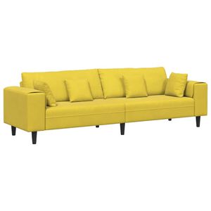 vidaXL Pohovka Žlt&aacute; 250 x 77 x 76 cm Zamat