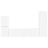 vidaXL Zostava TV skriniek N&aacute;stenn&yacute; 4 pcs Biela Kompozitn&eacute; drevo