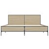 vidaXL Posteľný rám dub sonoma 135x190 cm kompozitné drevo a kov