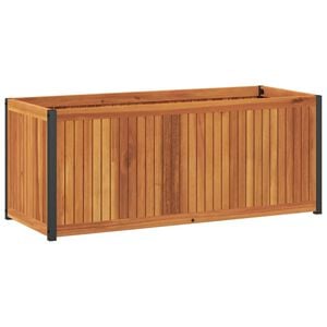 vidaXL Z&aacute;hradn&yacute; kvetin&aacute;č 110x45x44 cm mas&iacute;vna ak&aacute;cia a oceľ