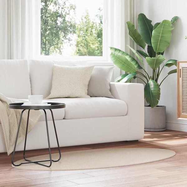 vidaXL Kusov&eacute; koberce Ov&aacute;lny HUARTE B&eacute;žov&aacute; 80 x 150 cm 100% polyester