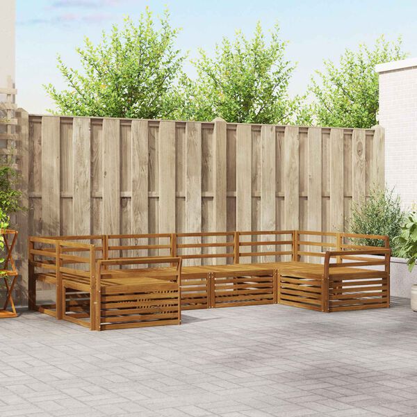 vidaXL S&uacute;pravy pohoviek 6 pcs Pr&iacute;rodn&aacute; Pevn&eacute; ak&aacute;ciov&eacute; drevo