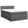 vidaXL Boxspring posteľ s matracom tmavosivá 140x190 cm látka