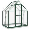 vidaXL Sklen&iacute;k so z&aacute;kladov&yacute;m r&aacute;mom zelen&yacute; 169x114x202 cm hlin&iacute;k