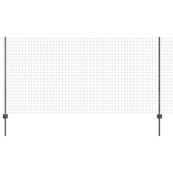 vidaXL Plot s podperou Siv&aacute; 1,2 x 10 m Ocel a PVC