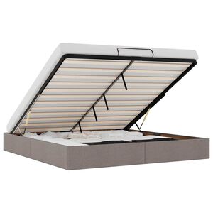 vidaXL Osmansk&yacute; r&aacute;m postele bez matraca Taupe 160x200 cm L&aacute;tka