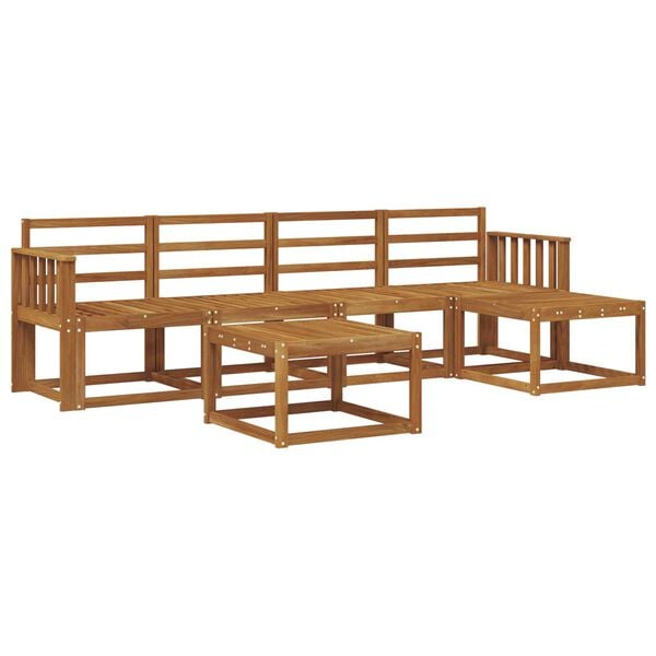 vidaXL Z&aacute;hradn&aacute; s&uacute;prava gaučov 6 pcs Pr&iacute;rodn&aacute; Pevn&eacute; ak&aacute;ciov&eacute; drevo