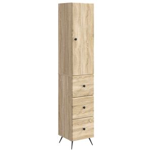 vidaXL Sada skr&iacute;ň 2 ks 34,5 x 34,5 x 90 cm Kompozitn&eacute; drevo Dub sonoma