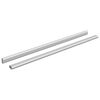 vidaXL Tyč do skrine 2 pcs Strieborn&aacute; 664 x 15 x 29 mm