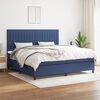 vidaXL Boxspring posteľ s matracom modr&aacute; 200x200 cm l&aacute;tka