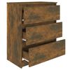 vidaXL Komoda dymový dub 60x35x76 cm spracované drevo