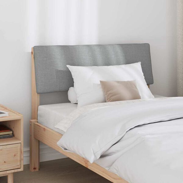 vidaXL Čalúnené čelo postele Svetlosivá 100 cm