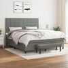 vidaXL Boxspring posteľ s matracom tmavosiv&aacute; 160x200 cm l&aacute;tka