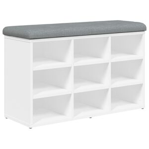 vidaXL Lavica na top&aacute;nky biela 82x32x50 cm, umel&eacute; drevo