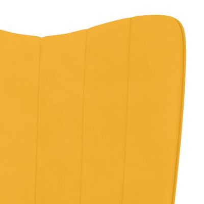 vidaXL Relaxačné kreslo s podnožkou, horčicovo žlté, zamat