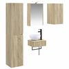 vidaXL Sada k&uacute;peľňov&eacute;ho n&aacute;bytku 5 pcs Dub sonoma