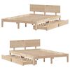 vidaXL Posteľný rám so zásuvkami 150x200 cm borovicový masív