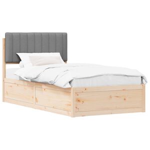 vidaXL R&aacute;m postele s čal&uacute;nen&yacute;m čelom Svetlosiv&aacute; 100 x 200 cm