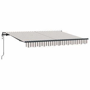 vidaXL Sklopn&aacute; mark&iacute;za Svetlo &scaron;ed&aacute; a biela 400 &times; 300 cm