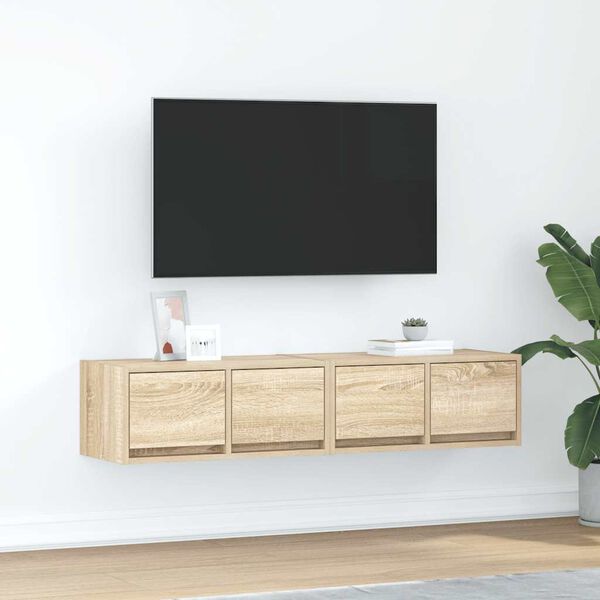 vidaXL TV skrinky 2 ks dub sonoma 60x31x25,5 cm kompozitn&eacute; drevo