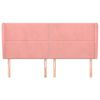 vidaXL Čelo postele so z&aacute;hybmi ružov&yacute; 163x23x118/128 cm zamat