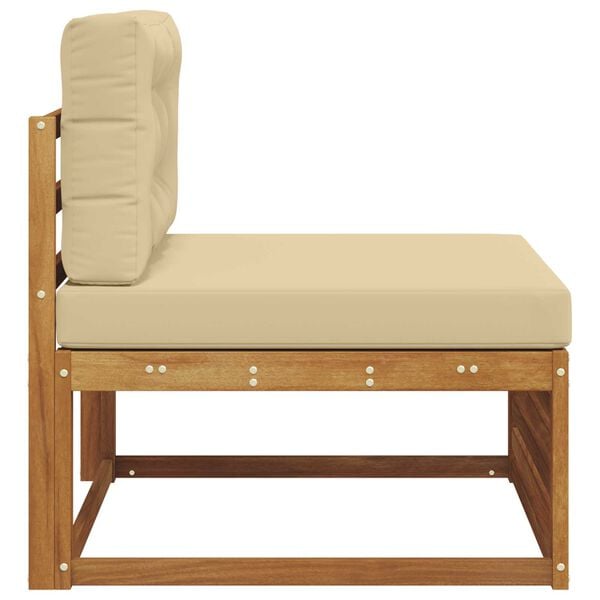 vidaXL Outdoor stredn&aacute; pohovka Pevn&eacute; ak&aacute;ciov&eacute; drevo Pr&iacute;rodn&aacute;