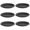 vidaXL Kruhov&yacute; kvetinov&yacute; podnos 6 pcs Čierna &Oslash; 14 x 2 cm Plast