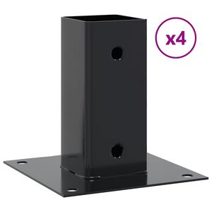 vidaXL podstavce stĺpikov &scaron;tvorcov&eacute; 4 ks Antracit 71x71 mm