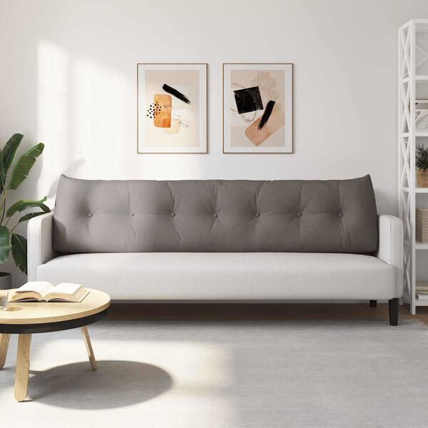 vidaXL Poduška na chrbát Sivohnedá 200 x 24 x 50 cm látka