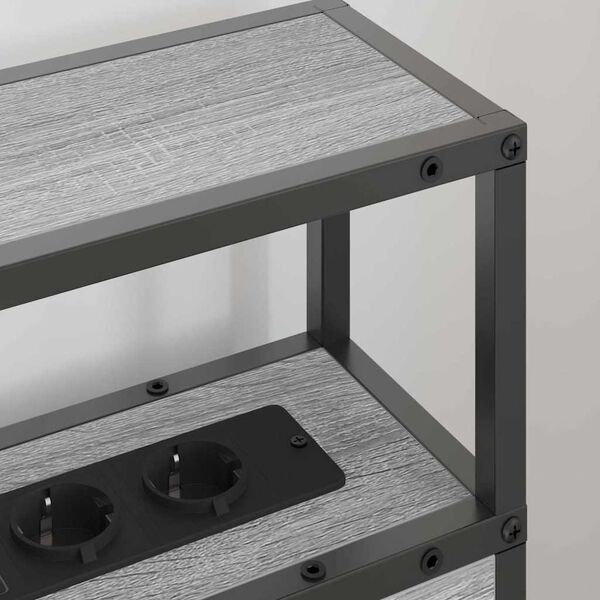 vidaXL &Uacute;ložn&eacute; čelo s poličkou Siv&yacute; dub sonoma 100 cm Kompozitn&eacute; drevo