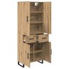 vidaXL Highboard so z&aacute;suvkou 2 pcs Remeseln&yacute; dub 69,5 x 34 x 180 cm