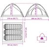 vidaXL Kempingový stan kupola 3 osoby sivo-oranžový rýchloupínací