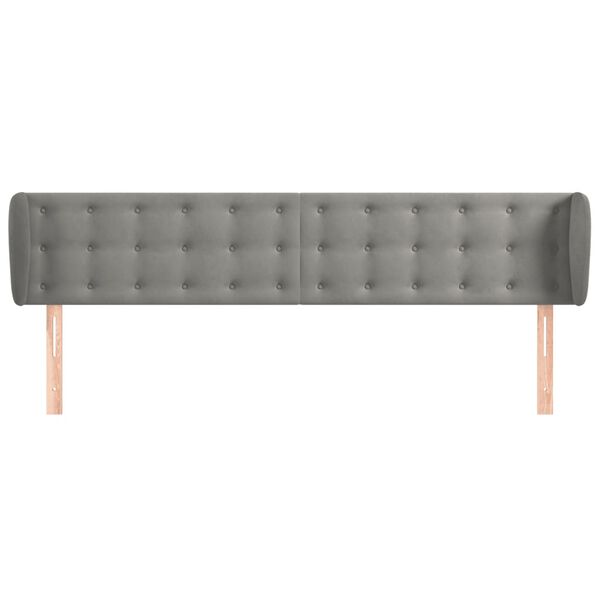 vidaXL Čelo postele so záhybmi bledosivé 183x23x78/88 cm zamat