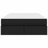 vidaXL Postel s &uacute;ložn&yacute;m prostorem a matrac&iacute; Čierna 120 x 200 cm