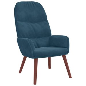 vidaXL Relaxačn&eacute; kreslo modr&eacute; zamatov&eacute;