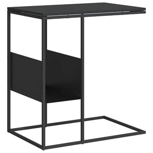 vidaXL Bočn&yacute; stol&iacute;k čierny 55x36x59,5 cm spracovan&eacute; drevo