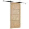 vidaXL Posuvn&eacute; dvere 93 x 202 cm Kompozitn&eacute; drevo Pr&iacute;rodn&aacute; a čierna