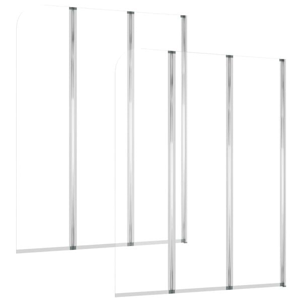 vidaXL Sprchov&eacute; z&aacute;steny 2 ks 104x130 cm tvrden&eacute; sklo priehľadn&aacute;