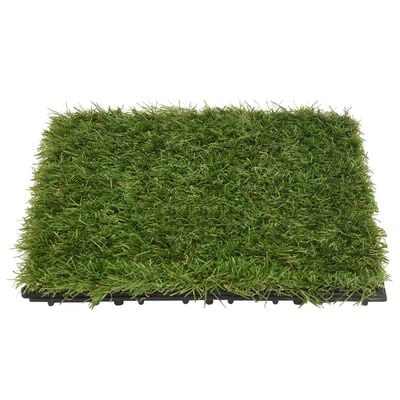 vidaXL Umelý trávnik 11 dlaždíc 30x30 cm zelený