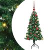 vidaXL Rohov&yacute; umel&yacute; vianočn&yacute; strom s 150 LED-i Zelen&aacute; 120 cm PVC a kov