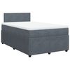 vidaXL Boxspring posteľ s matracom, tmavosivá 120x190 cm, zamat
