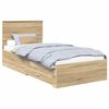 vidaXL R&aacute;m postele so z&aacute;suvkou Sonoma dub 90 x 200 cm Kompozitn&eacute; drevo