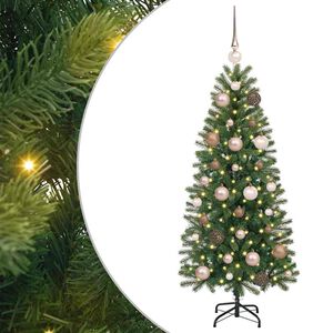 vidaXL Umel&yacute; vianočn&yacute; stromček s 150 LED-i Zelen&aacute; 120 cm PE a PVC