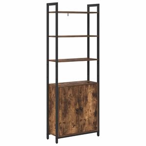 vidaXL Knižnica 6 &uacute;rovn&iacute; 60 x 24 x 161 cm Kompozitn&eacute; drevo Dymov&aacute; dub