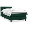 vidaXL Posteľn&yacute; r&aacute;m boxsping s matracom tmavozelen&yacute; 100x220 cm zamat