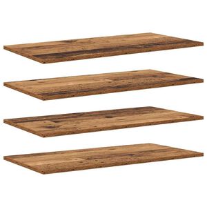 vidaXL Polica na knihy 4 pcs Hned&aacute; 80 x 40 x 1,5 cm Kompozitn&eacute; drevo