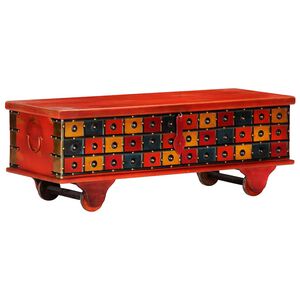 vidaXL &Uacute;ložn&yacute; box, červen&yacute; 110x40x40 cm, ak&aacute;ciov&yacute; mas&iacute;v