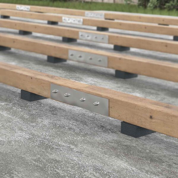 vidaXL Pad z gumov&yacute;ch gran&uacute;l na dvor Čierny 6 x 9 x 0,3 cm Guma